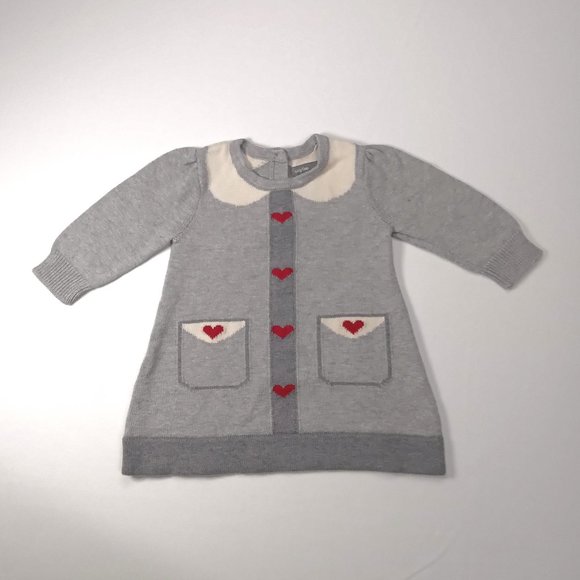 Baby Gap Knit Gray Sweater Dress 3-6M - Picture 1 of 4